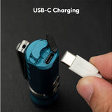 RovyVon A23 Gen 2 USB-C Rechargeable LED Flashlight - 1000 Lumens or 700 Lumens - Uses 850mAh Li-ion Battery Pack - Black or Aqua Blue - Cool White or High CRI