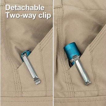 RovyVon A23 Gen 2 USB-C Rechargeable LED Flashlight - 1000 Lumens or 700 Lumens - Uses 850mAh Li-ion Battery Pack - Black or Aqua Blue - Cool White or High CRI