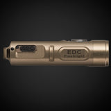 RovyVon A3 Pro Gen 4 USB-C Rechargeable LED Keychain Flashlight - Luminus SST-20 or High CRI LED - 650 or 420 Lumens - Uses Built-in Li-ion Battery Pack - Marble Gray or Desert Tan