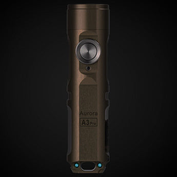 RovyVon A3 Pro Gen 4 USB-C Rechargeable LED Keychain Flashlight - Luminus SST-20 or High CRI LED - 650 or 420 Lumens - Uses Built-in Li-ion Battery Pack - Marble Gray or Desert Tan