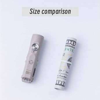 RovyVon A3 Pro Gen 4 USB-C Rechargeable LED Keychain Flashlight - Luminus SST-20 or High CRI LED - 650 or 420 Lumens - Uses Built-in Li-ion Battery Pack - Marble Gray or Desert Tan