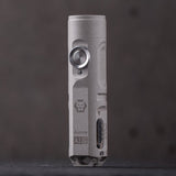 RovyVon A3 Pro Gen 4 USB-C Rechargeable LED Keychain Flashlight - Luminus SST-20 or High CRI LED - 650 or 420 Lumens - Uses Built-in Li-ion Battery Pack - Marble Gray or Desert Tan