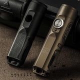 RovyVon A3 Pro Gen 4 USB-C Rechargeable LED Keychain Flashlight - Luminus SST-20 or High CRI LED - 650 or 420 Lumens - Uses Built-in Li-ion Battery Pack - Marble Gray or Desert Tan