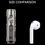 RovyVon A4 Gen 4 USB-C Rechargeable LED Keychain Flashlight - Luminus SST-20 or NICHIA 219C - 650 Lumens or 420 Lumens - Uses Built-in Li-ion Battery Pack - Natural Titanium