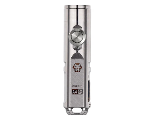 RovyVon A4 Pro Gen 4 USB-C Rechargeable LED Keychain Flashlight - Luminus SST-20 or High CRI LED - 650 or 420 Lumens - Uses Built-in Li-ion Battery Pack - Titanium