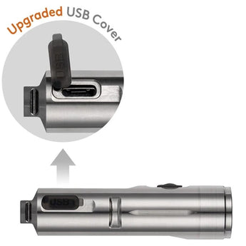 RovyVon A4 Pro Mini Keychain Rechargeable LED Flashlight - 700 or 500 Lumens - Nichia 219C - Includes Built-In Li-ion Battery Pack - Titanium