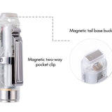 RovyVon A7 Gen 4 USB-C Rechargeable LED Flashlight - Luminus SST-20 or Nichia 219C LED - 650 Lumens or 420 Lumens - White and UV Side Lights - Uses 330mAh Li-ion Battery Pack