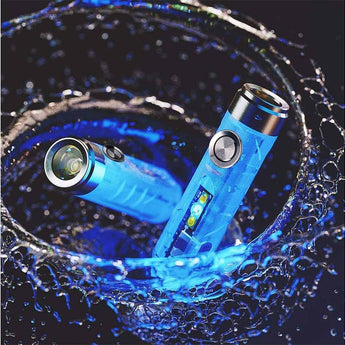 RovyVon A7 Gen 4 USB-C Rechargeable LED Flashlight - Luminus SST-20 or Nichia 219C LED - 650 Lumens or 420 Lumens - White and UV Side Lights - Uses 330mAh Li-ion Battery Pack