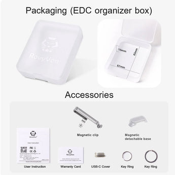 RovyVon A8 Gen 4 USB-C Rechargeable LED Flashlight - Luminus SST-20 or High CRI - 650 Lumens or 420 Lumens - UV, Red and White Side Lights or Amber, Red and Blue - Uses 330mAh Li-ion Battery Pack