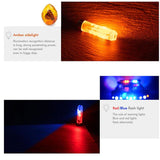 RovyVon Aurora A8 GITD USB-C Rechargeable LED Keychain Flashlight - 650 Lumens or 420 Lumens - Nichia 219C or Luminus SST-20 - White, Red and UV or Amber, Red and Blue - 3rd Gen - Uses Built-in 330mAh Li-Poly Battery Pack