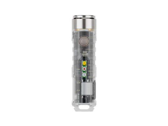 RovyVon Aurora A8 GITD USB-C Rechargeable LED Keychain Flashlight - 650 Lumens or 420 Lumens - Nichia 219C or Luminus SST-20 - White, Red and UV or Amber, Red and Blue - 3rd Gen - Uses Built-in 330mAh Li-Poly Battery Pack
