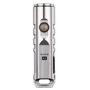 RovyVon Aurora A2 USB-C Rechargeable LED Keychain Flashlight - Luminus SST-20 or Nichia 219C LEDs - 3rd Gen - Uses Built-in 300mAh Li-Poly Battery Pack - Silver, Matte Black, or PVD Blue Colors