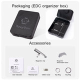 RovyVon Aurora A2 USB-C Rechargeable LED Keychain Flashlight - Luminus SST-20 or Nichia 219C LEDs - 3rd Gen - Uses Built-in 300mAh Li-Poly Battery Pack - Silver, Matte Black, or PVD Blue Colors