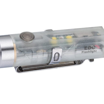 RovyVon Aurora A5 GITD USB-C Rechargeable LED Keychain Flashlight - Luminus SST-20 or Nichia 219C LEDs - White and UV or Red Output - 3rd Gen - Uses Built-in 330mAh Li-Poly Battery Pack