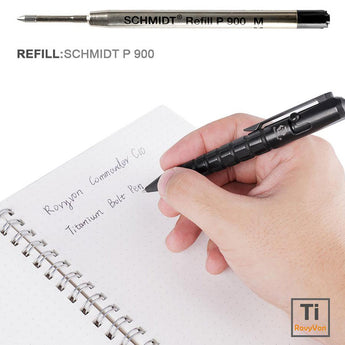 RovyVon Commander C10 Tactical Titanium Pen - Available in Natural Ti, Sandblasted, and PVD Black