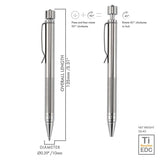 RovyVon C20 Tactical Titanium Pen - Available in Machined Raw or Vintage Brass