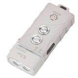 RovyVon E3 Plus USB-C Rechargeable LED Flashlight - Cool White or High CRI - Uses 330mAh Li-ion Battery Pack - Marble Gray, Gunmetal, or Desert Tan