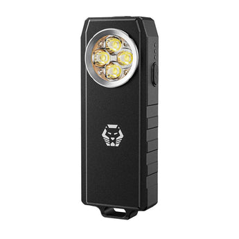 RovyVon Angel Eyes E300S USB-C Rechargeable LED Flashlight - 2400 Lumens or 1200 Lumens - Nichia 219C or CREE XP-G3 - 2nd Gen - Uses Built-in Li-Poly Battery Pack - Black or Titanium Grey