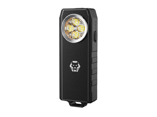 RovyVon Angel Eyes E300S USB-C Rechargeable LED Flashlight - 2400 Lumens or 1200 Lumens - Nichia 219C or CREE XP-G3 - 2nd Gen - Uses Built-in Li-Poly Battery Pack - Black or Titanium Grey