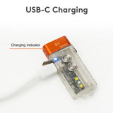 RovyVon Aurora E5 GITD USB-C Rechargeable LED Keychain Flashlight - 700 Lumens or 500 Lumens - Luminus SST-20 - Warm White or Cool White - White and UV or White and Red- Uses Built-in 330mAh Li-Poly Battery Pack or 1 x AAA