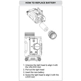 RovyVon GL4 Pro 4 in 1 Rail Mounted LED Flashlight - 400 Lumens - Green Laser - IR Laser - IR Illuminator - Includes 1 x CR123A