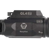 RovyVon GL4 Pro 4 in 1 Rail Mounted LED Flashlight - 400 Lumens - Green Laser - IR Laser - IR Illuminator - Includes 1 x CR123A