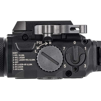 RovyVon GL4 Pro 4 in 1 Rail Mounted LED Flashlight - 400 Lumens - Green Laser - IR Laser - IR Illuminator - Includes 1 x CR123A