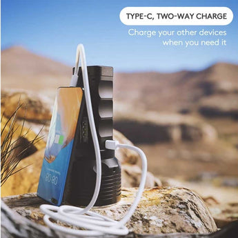 RovyVon S2 Elite USB-C Rechargeable Spot and Flood LED Searchlight - 10000 Lumens - CREE XHP 70.2 - Includes 2 x 21700