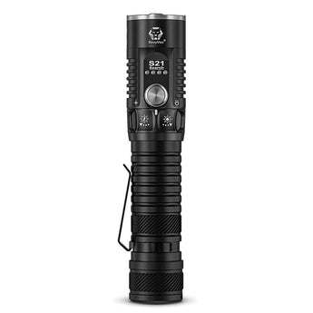 RovyVon S21 EDC LED Flashlight - 3000 Lumens - Includes 1 x USB-C Rechargeable 21700 - Black or Gunmetal