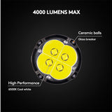 RovyVon S23 USB-C Rechargeable EDC LED Flashlight - 4000 Lumens - Includes 1 x 21700 - Black or Gunmetal