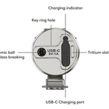 RovyVon S3 USB-C Rechargeable EDC Flashlight - 1800 or 1200 Lumens - CREE XP-G3 or Nichia 219C - Includes 1 x 16340 - Black or Red