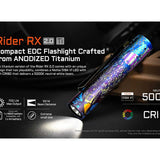 Acebeam Rider RX Ti 2.0 EDC LED Flashlight - 700 Lumens - NICHIA 519A V1 - Includes 1 x USB-C Rechargeable 14500 - Titanium - Silver or Special Edition Design