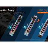 Acebeam Rider RX Ti 2.0 EDC LED Flashlight - 700 Lumens - NICHIA 519A V1 - Includes 1 x USB-C Rechargeable 14500 - Titanium - Silver or Special Edition Design