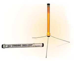 Cyalume 10-inch ChemLight Standing Light Baton - Case of 6 - Individually Foiled - Yellow or Orange