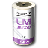 Saft LM-33600 D Size 13400mAh 3V Lithium Manganese Dioxide (Li-Mn0.2) Button Top Primary Battery - Bulk