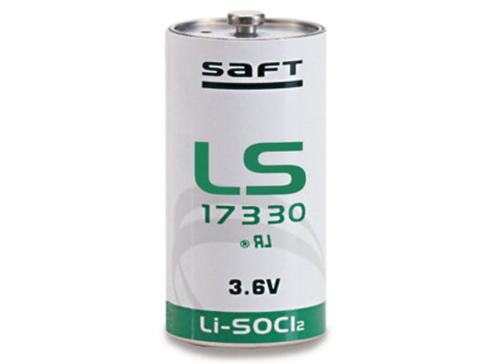 Saft LS-17330 2/3 A 2000mAh 3.6V Lithium Thionyl Chloride (LiSOCl2) Bobbin Wound Button Top Primary Battery - Bulk