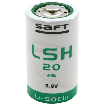 Saft LSH20 D 13000mAh 3.6V 4A Lithium-Thionyl Chloride (LiSOCI2) Button Top Battery - Bulk