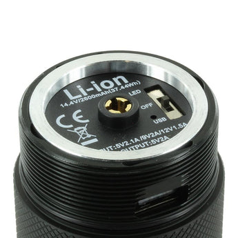 Nextorch Saint Torch 30 USB-C Rechargeable LED Searchlight - 8000 Lumens - 3 x CREE XHP50.2-K4 - Uses Built-In Li-ion Battery Pack