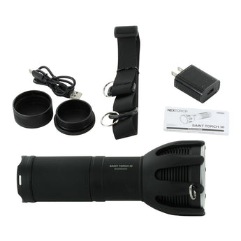 Nextorch Saint Torch 30 USB-C Rechargeable LED Searchlight - 8000 Lumens - 3 x CREE XHP50.2-K4 - Uses Built-In Li-ion Battery Pack