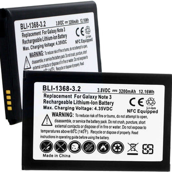 Empire BLI-1368-3-2 3200mAh 3.8V Replacment Lithium Ion (Li-Ion) Battery for the Samsung Galaxy Note 3 Smartphone