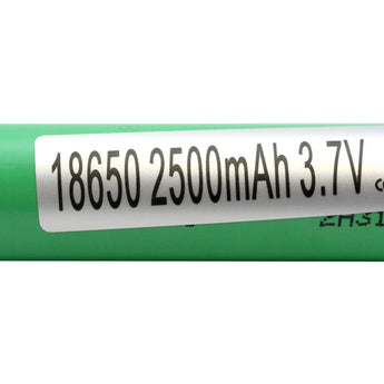 Samsung 25R INR 18650 2500mAh 3.6V Unprotected High-Drain 20A Lithium Ion (Li-ion) Flat Top Battery - Bulk