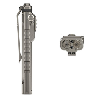 RovyVon Angel Eyes E40 USB-C Rechargeable EDC LED Flashlight - 3600 Lumens - 650nm Red Side Light - 365nm UV Side Light - Uses Built-in 3000mAh Li-ion Battery Pack - Choice of Color