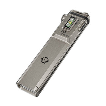 RovyVon Angel Eyes E40 USB-C Rechargeable EDC LED Flashlight - 3600 Lumens - 650nm Red Side Light - 365nm UV Side Light - Uses Built-in 3000mAh Li-ion Battery Pack - Choice of Color