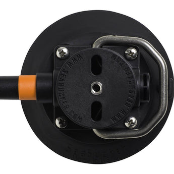 SeaSucker 4.5in Vacuum Mount with Flat-Top or Pointed Stainless Steel D-Ring - Black or White