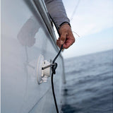 SeaSucker 4.5in Vacuum Mount with Flat-Top or Pointed Stainless Steel D-Ring - Black or White