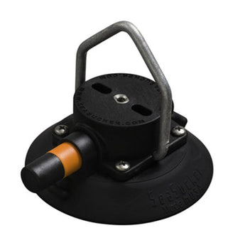 SeaSucker 4.5in Vacuum Mount with Flat-Top or Pointed Stainless Steel D-Ring - Black or White