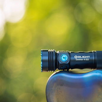 Olight Seeker 4 Mini Rechargeable LED Flashlight - Black, OD Green, Blue, Red, or Limited Edition Titanium