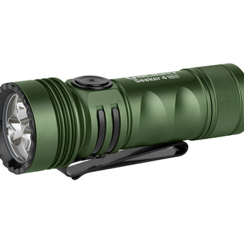 Olight Seeker 4 Mini Rechargeable LED Flashlight - Black, OD Green, Blue, Red, or Limited Edition Titanium