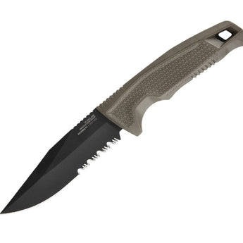 SOG Recondo FX Fixed Blade Knife - 4.6-inch Partially Serrated, Clip Point - Presentation Box - Black or FDE Colors