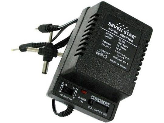 Seven Star SS105 100-240V AC input, 1.5-12V 1000 mAh DC output